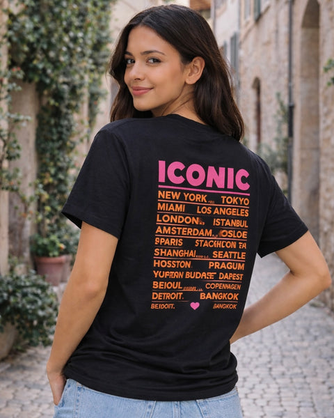 T-shirt noir - ICONIC