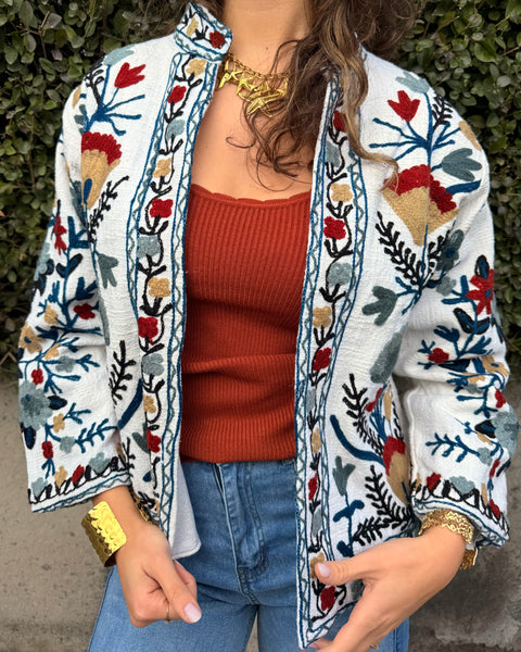 White tweed jacket - LANZAROTE