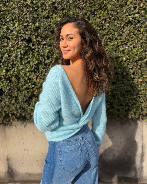 Pull dos nu - TURQUOISE