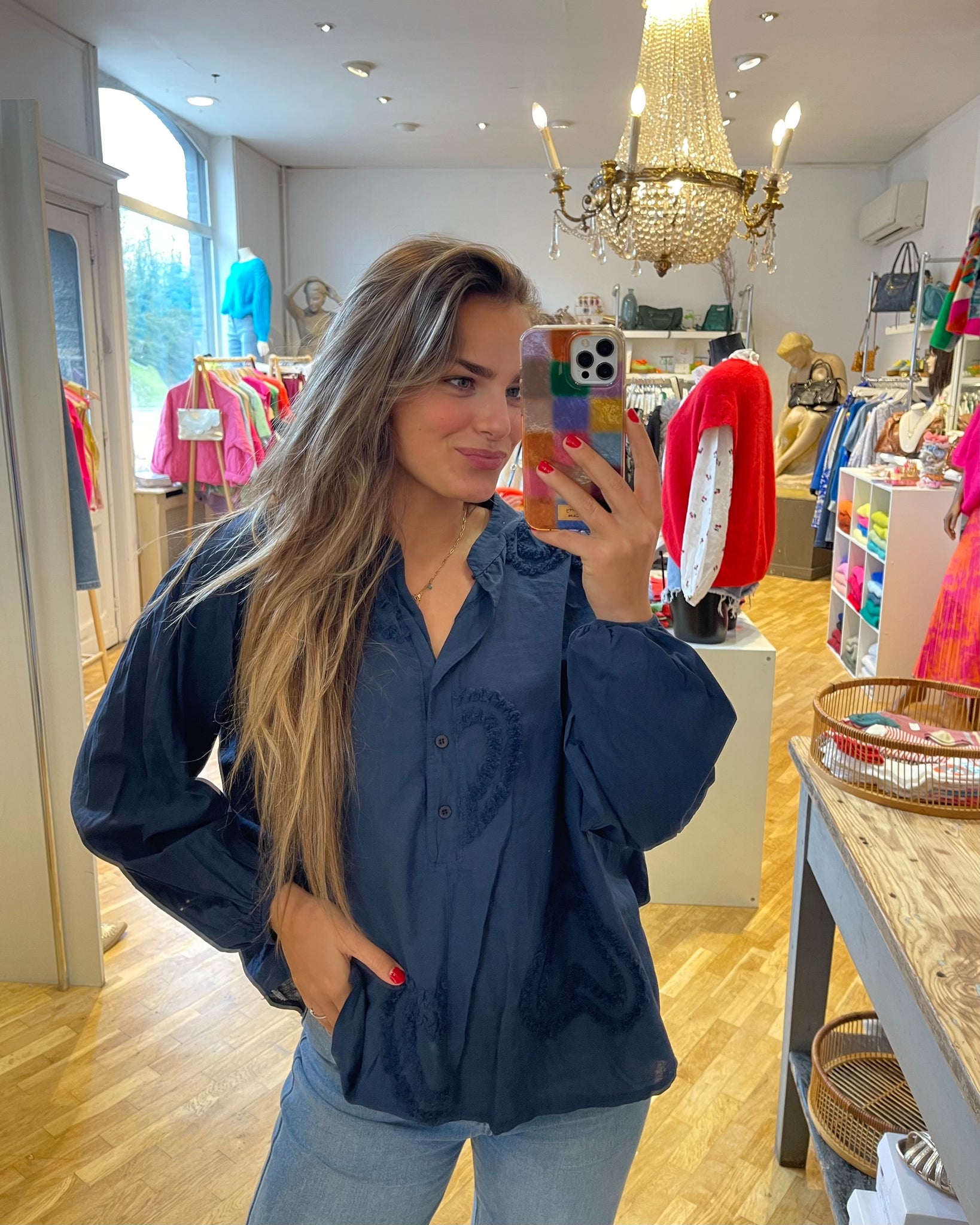 Chemisier bleu marine - FIBIE