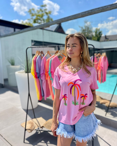 T-shirt rose - PALMIER