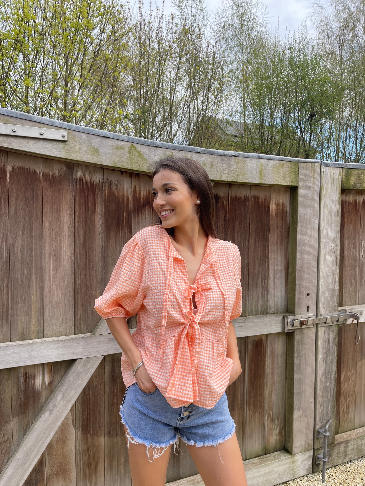 Haut orange - JOLINE