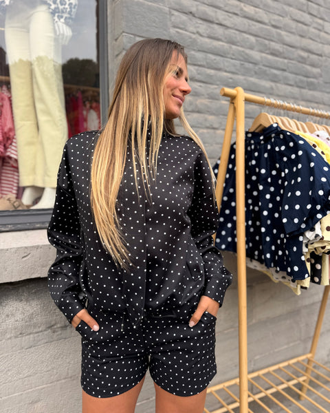 Ensemble à pois noir - SHORT