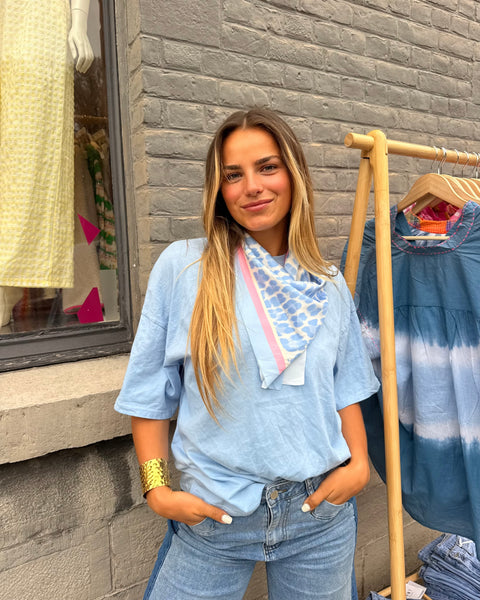 T-shirt + foulard - BLEU CLAIR
