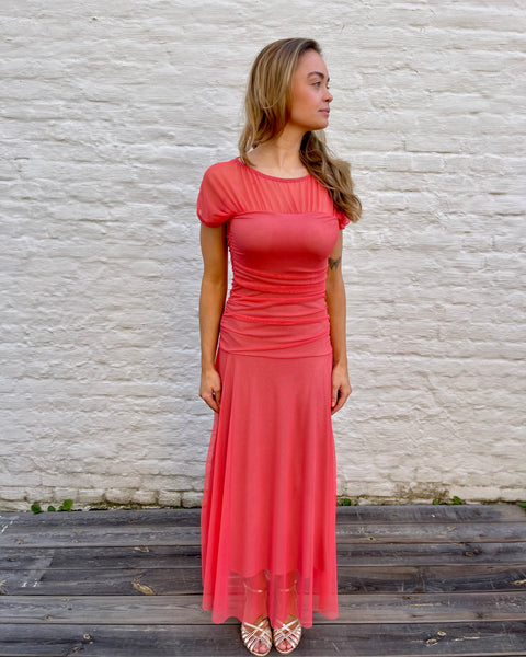 Robe corail - CHRISTIE