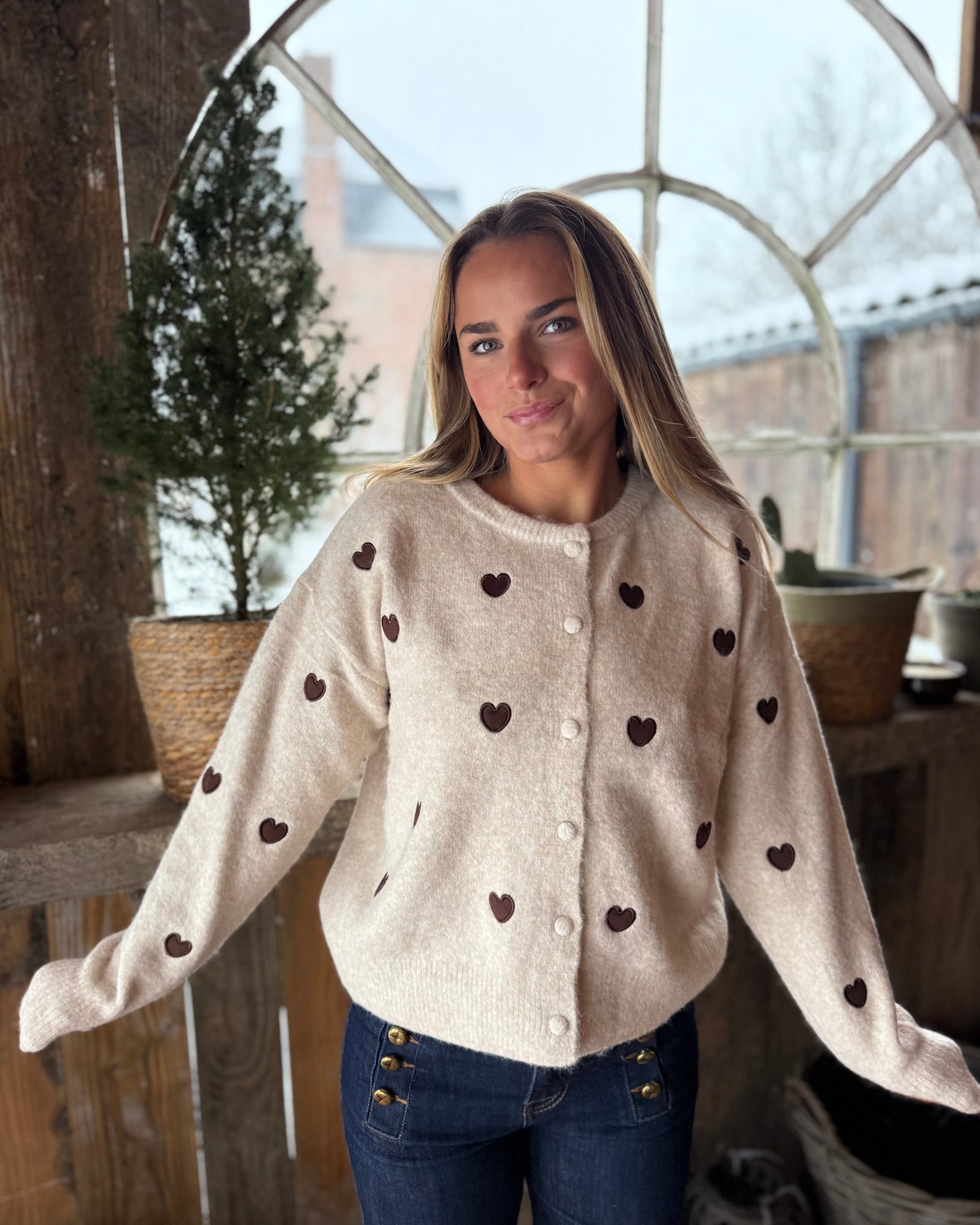 Gilet chocolat - CŒUR