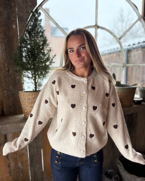 Gilet chocolat - CŒUR