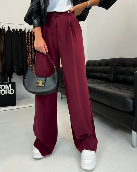 Pantalon de costard - BURGUNDY