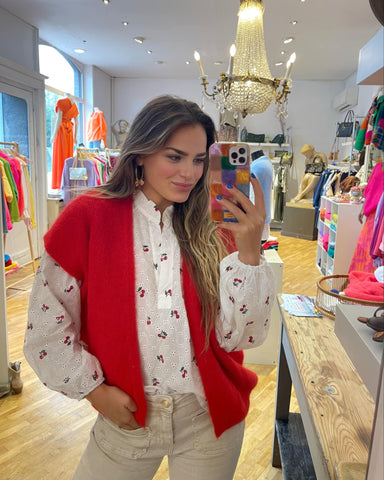 Gilet rouge foncé - CARMEN