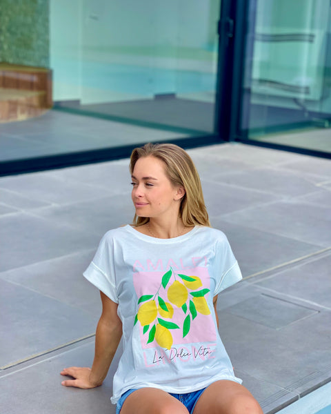 T-shirt jaune - LA DOLCE VITTA