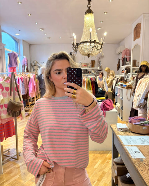Pink/grey T-shirt - LINED