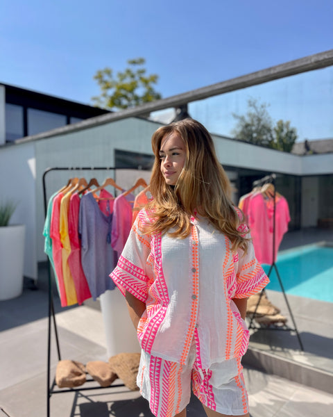 Short fluo rose/orange - AZTÈQUE