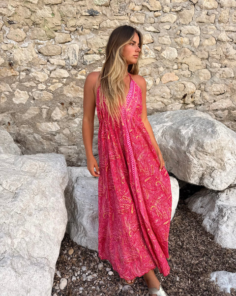 Robe rose dos nu - SÉRÉNA