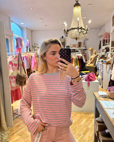 Pink/grey T-shirt - LINED