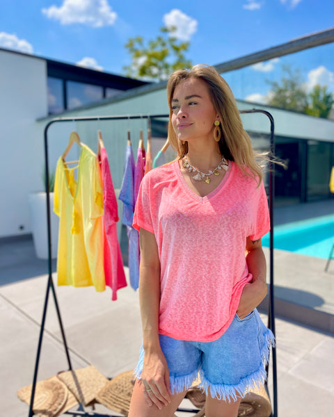 T-shirt rose clair - CAMILLE