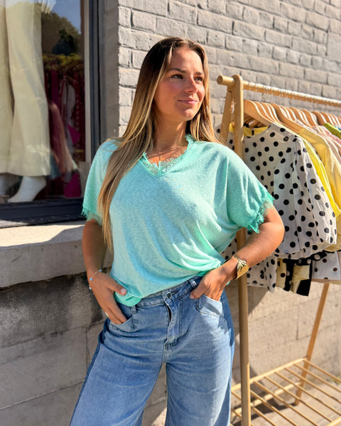 T-shirt turquoise - CANNES