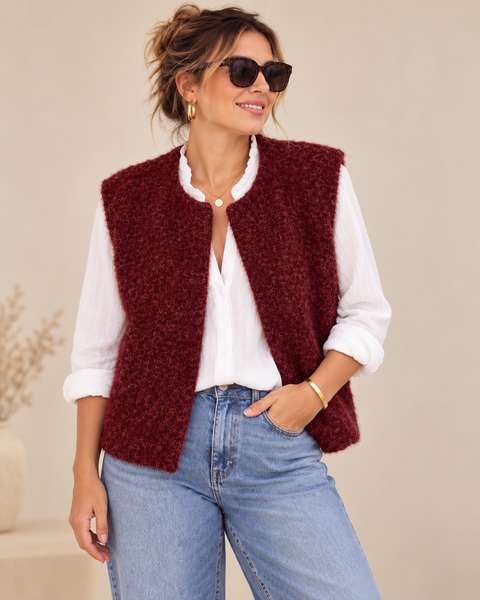 Veste léopard bordeaux - CASSIS