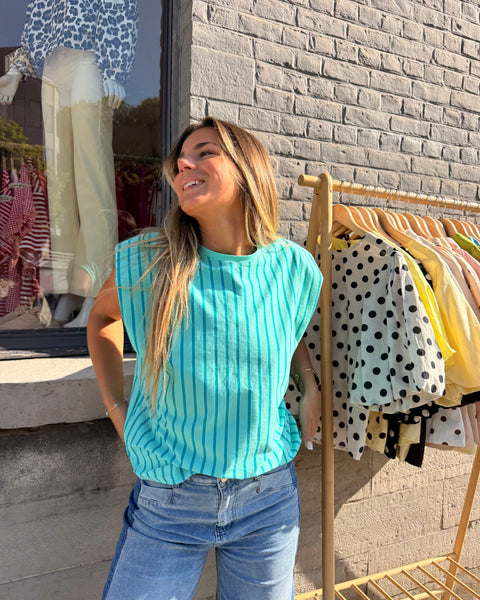 Haut turquoise - COEUR