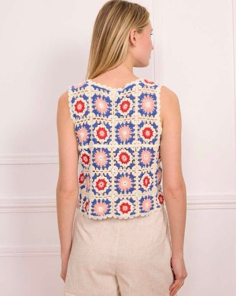 Haut crochet bleu - ZAZA