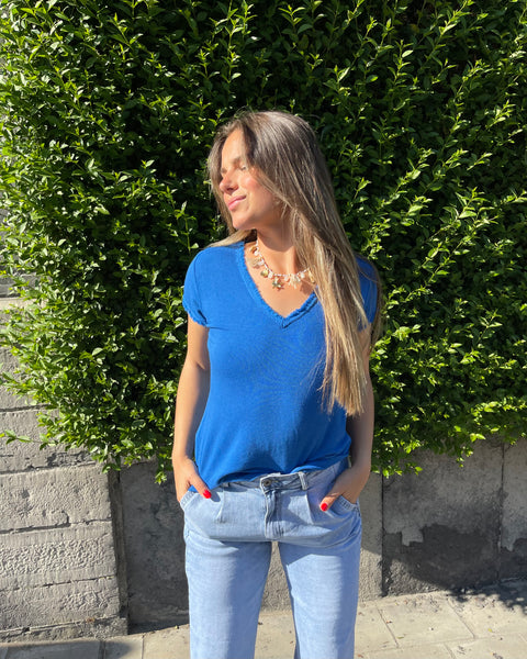 T-shirt bleu électrique - MAYA