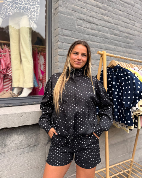Ensemble à pois noir - SHORT