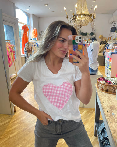 T-shirt coeur rose - VICHY