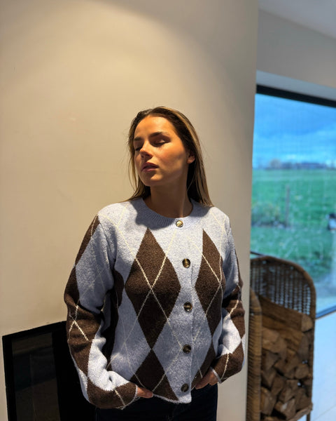 Gilet bleu/marron - CASSTI