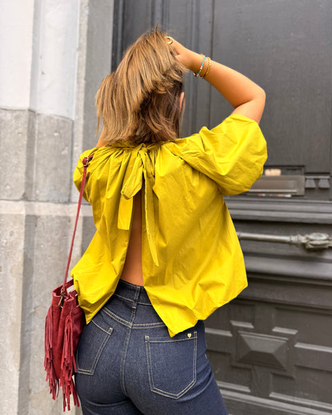 Chemise vert anis - ELINA