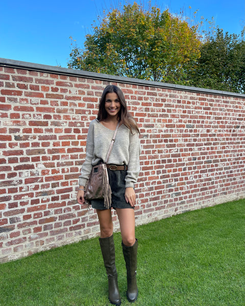 Short velour - KAKI