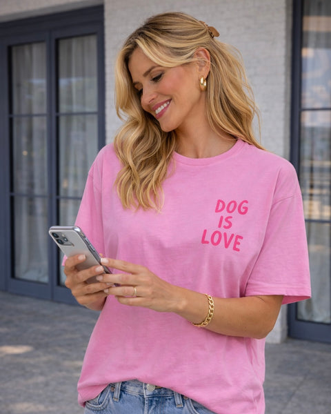 T-shirt rose - DOS IS LOVE