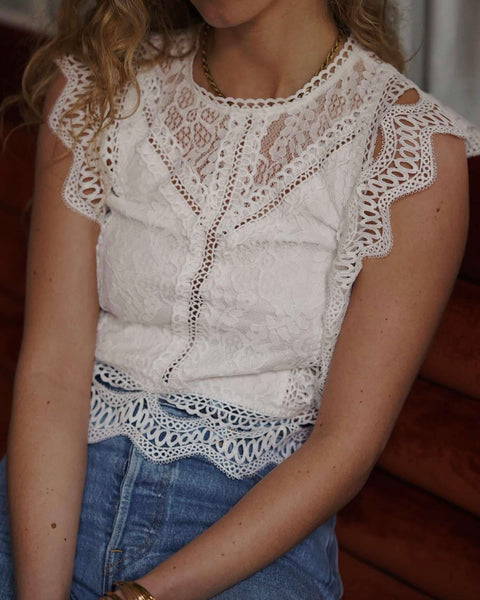 Haut crochet blanc - ZAYA
