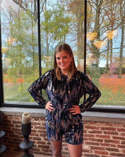 Combi short bleu - VELOUR