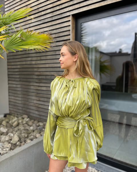 Robe vert anis - CAMILLE
