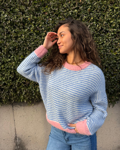 Blue sweater - LINED