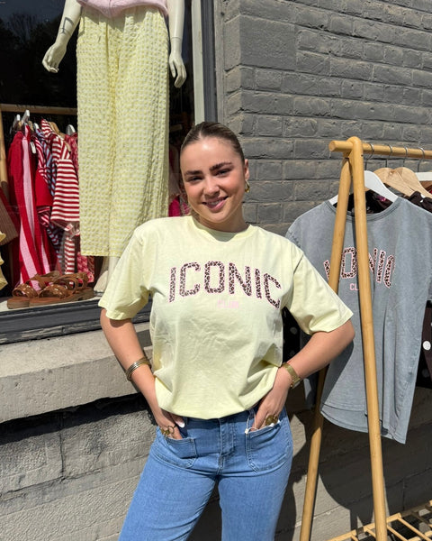 T-shirt jaune léopard - ICONIC