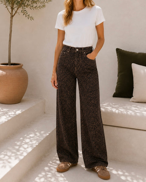 Pantalon cœur doré adultes/enfants - LÉOPARD