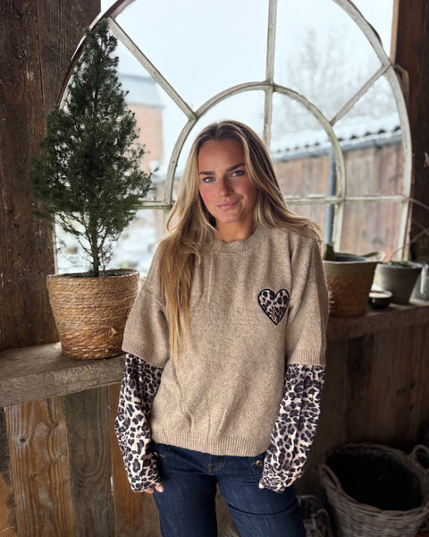 Pull cœur - LÉOPARD