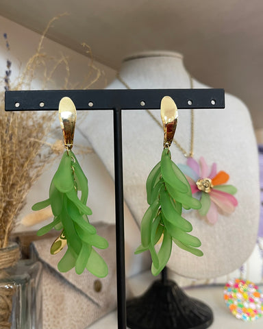 Boucles d’oreilles verte - CLARICE