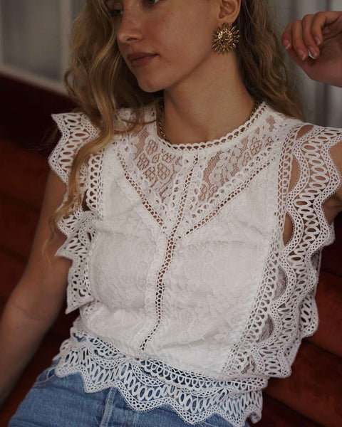 Haut crochet blanc - ZAYA