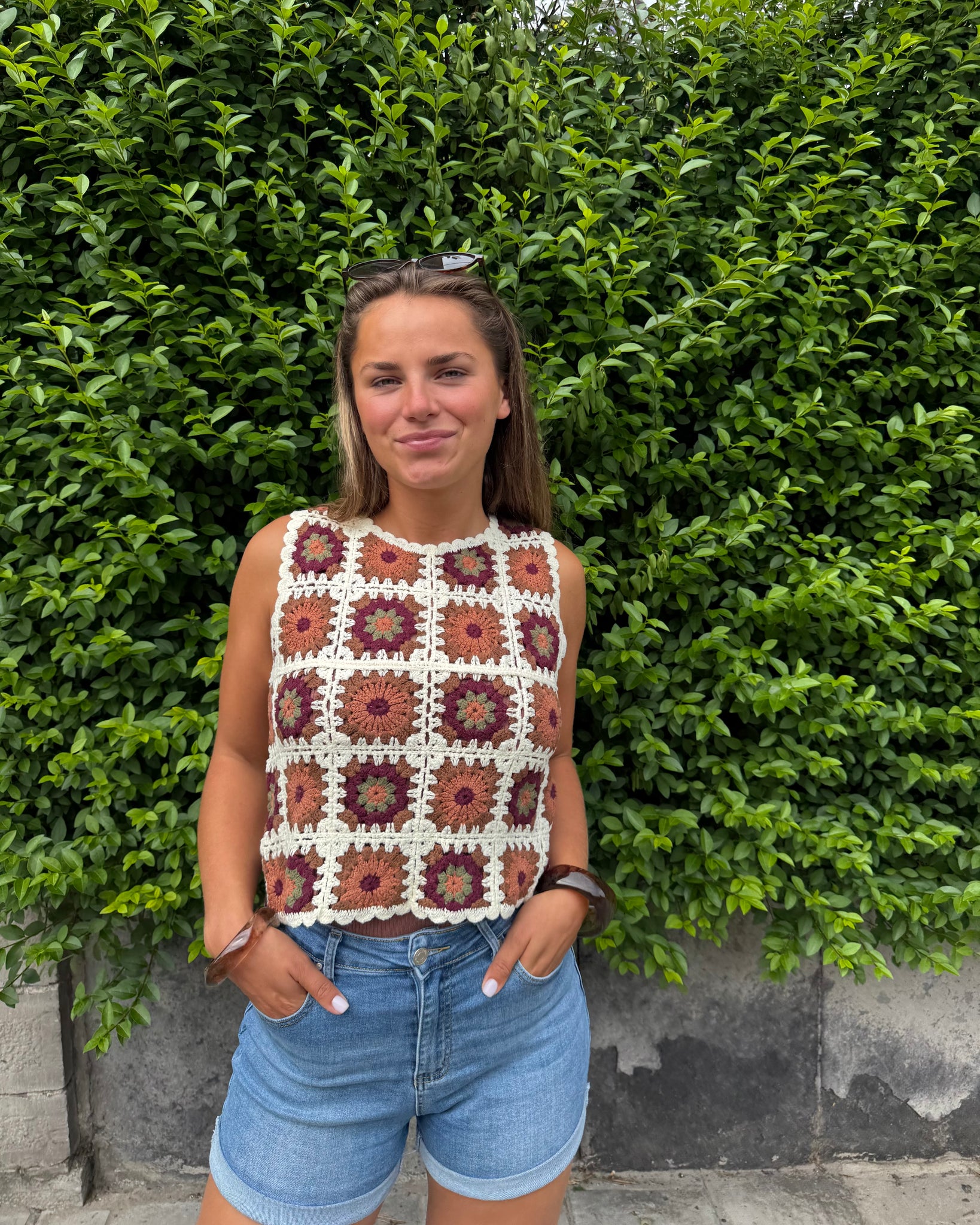 Top crochet terracotta - ZAZA