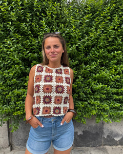 Top crochet terracotta - ZAZA