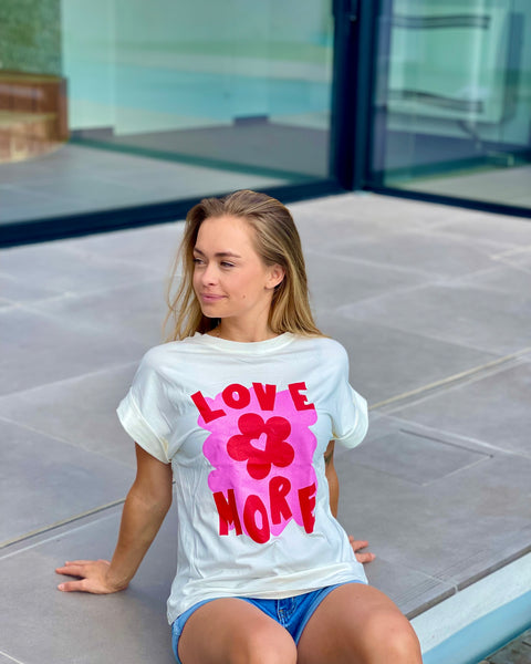 T-shirt blanc - LOVE MORE