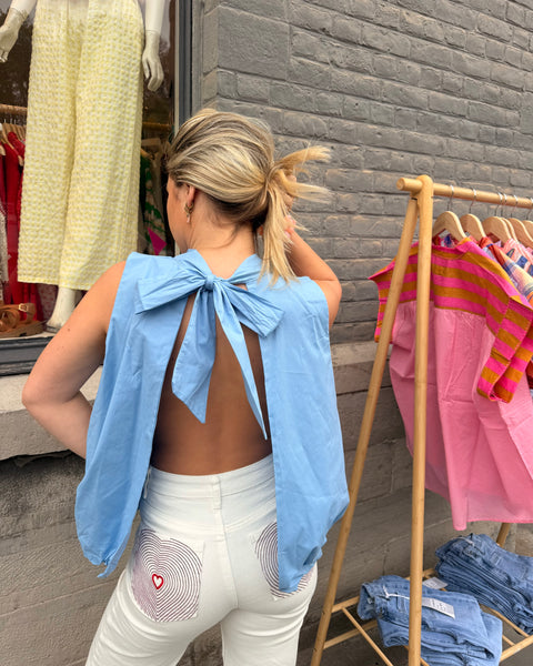 Blouse bleu ciel - ELINA