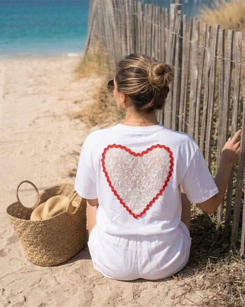 T-shirt dos cœur - MARIA