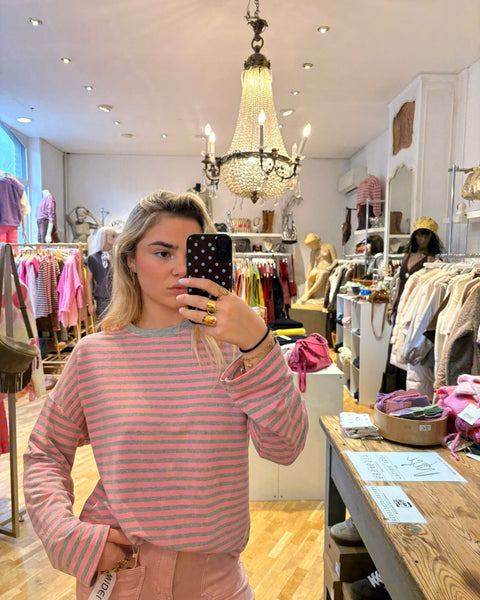 Pink/grey T-shirt - LINED