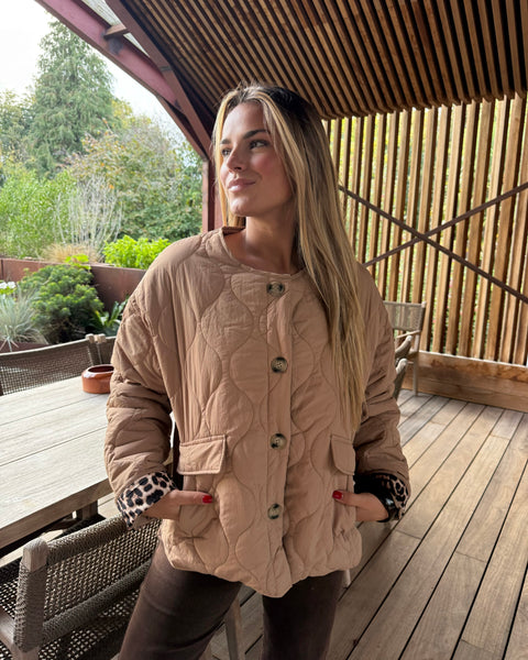 Veste léopard beige - CASTIA