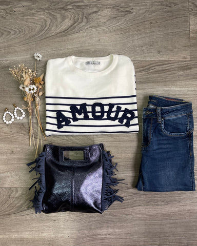 Pull amour - BLEU MARINE