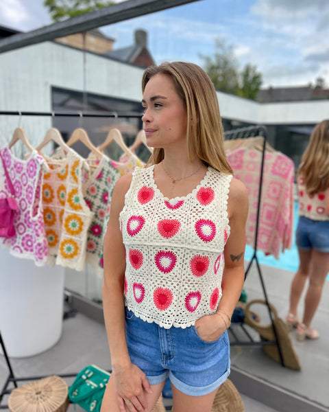 Haut crochet corail - ZAZA