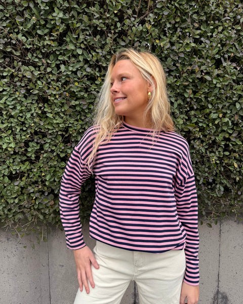 Blue/pink T-shirt - LINED
