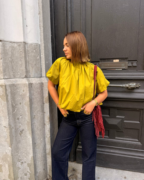 Chemise vert anis - ELINA